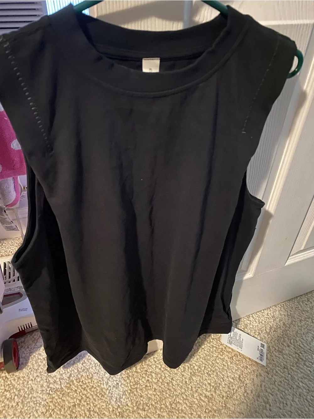 lululemon athletica Black Sleeveless Crew Tank